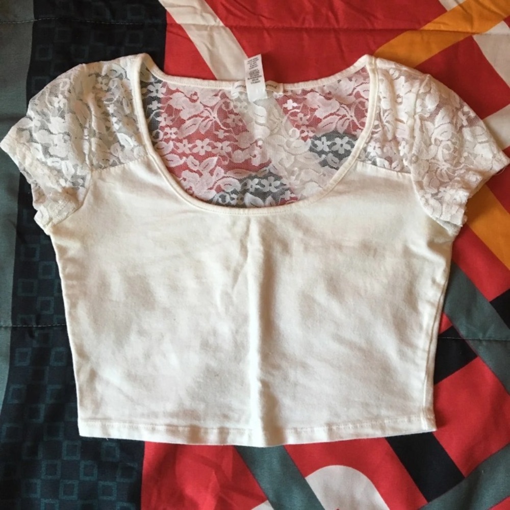 White crop top